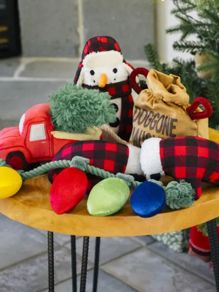 Jouet en peluche pour chien - Sac de charbon 🎅- Home for the Holidays Pet PLAY