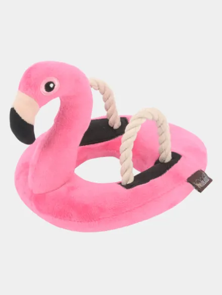 Jouet en peluche pour chien - Tropical Paradise - Bouée Flamant Rose 🦩 - Pet PLAY