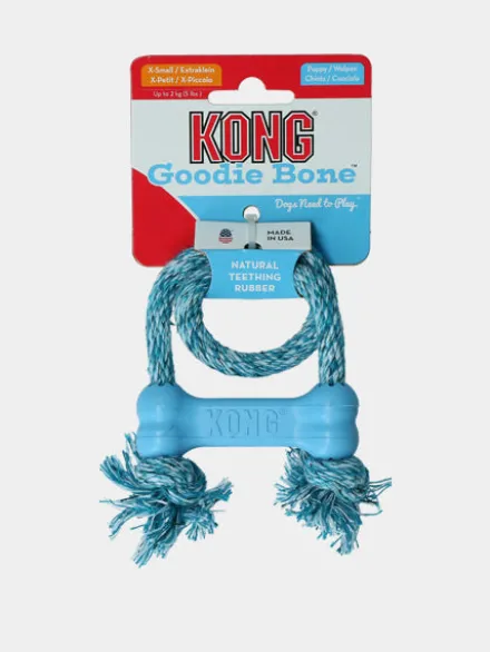 Jouet KONG Puppy Goodie Bone pour chiot - Taille Xs - Bleu