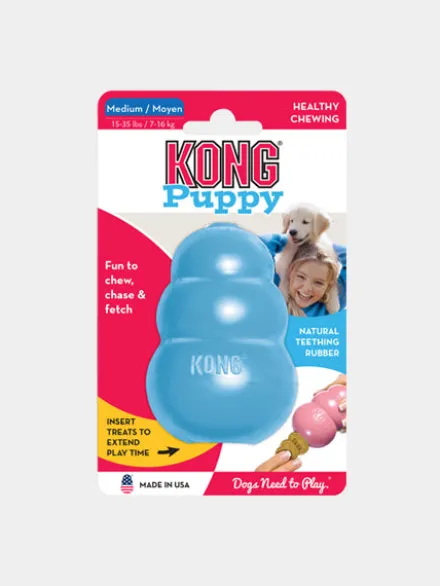 Jouet KONG Puppy â mâcher pour chiot - Taille M - Bleu