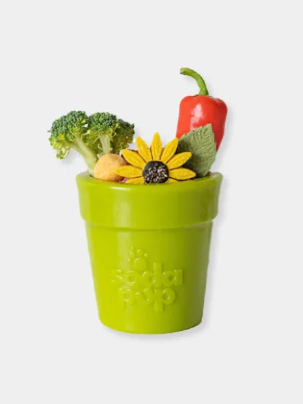 Jouet occupation pour chien - Pot de Fleur Vert - SodaPup