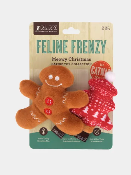 Jouet pour chat - Duo Pain d'épices Herbe à chat biologique - Pet PLAY