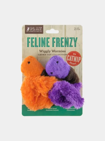 Jouet pour chat - Herbe à chat biologique - Vers de Terre - Pet PLAY