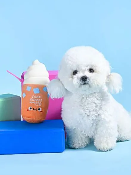 Jouet pour chien Peluche et Latex - Food Party Iced Coffee đ„€ - HugSmart