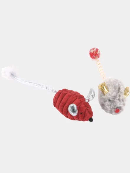 Jouet souris de Noël pour chat - Herbe à chat biologique - Pet PLAY