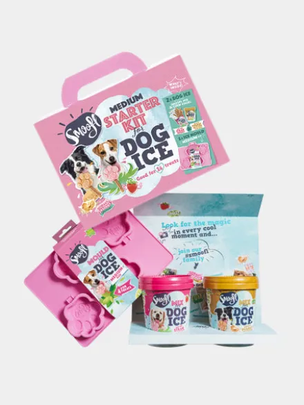 Kit de préparation pour glaces pour chien 🍓 + 🥜 - Chien moyen - Smoofl