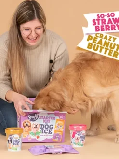 Kit de préparation pour glaces pour chien 🍓 + 🥜 - Grand chien - Smoofl