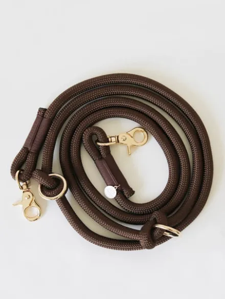 Laisse pour chien "mains libres" en corde - Marron - Furlou