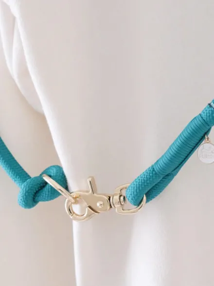 Laisse pour chien "mains libres" en corde - Teal - Furlou