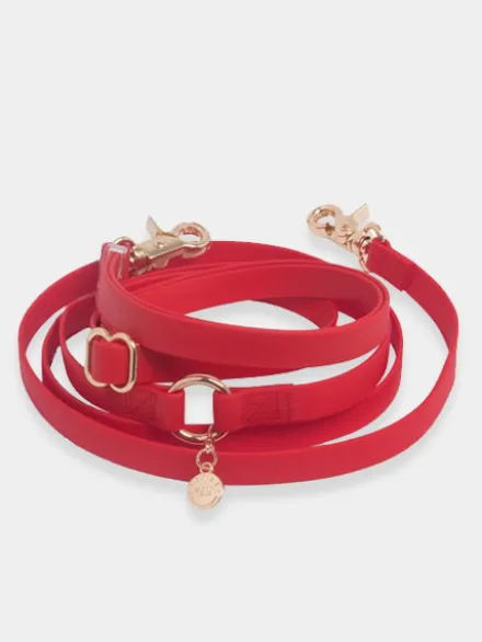 Laisse pour chien multipostions Cloud - Cherry - Shop Sunny Tails