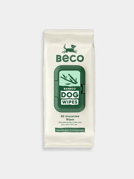 80 Lingettes lavantes pour chien - Compostables - Sans parfum
