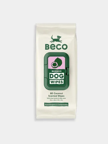 80 Lingettes lavantes pour chien - Compostables - Noix de Coco 🥥