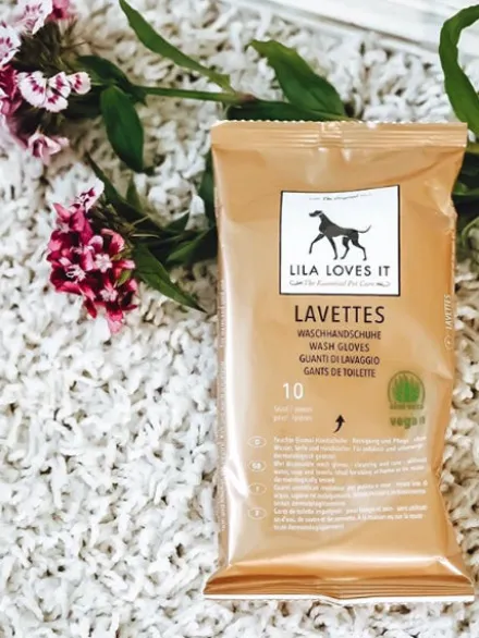 Lingettes lavantes pour chien et chat
