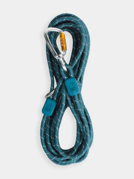 Longe en corde recyclée pour chien - Deep teal - Woolly Wolf