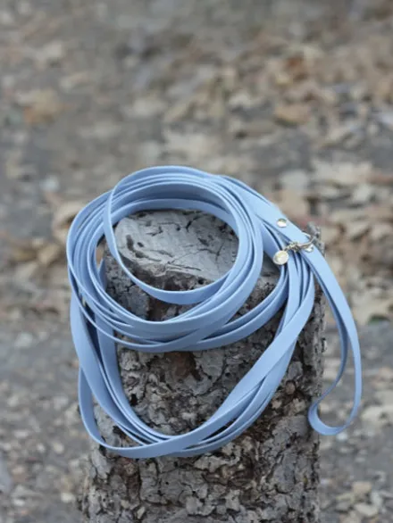 Longe waterproof d'éducation pour chien - Bleu Pastel - Shop Sunny Tails