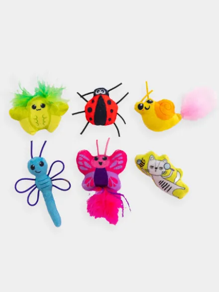 Lot de 6 jouets avec herbe à chat - Cute As A Bug