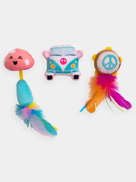 Lot de 3 jouets avec herbe à chat - Festival - Catstages