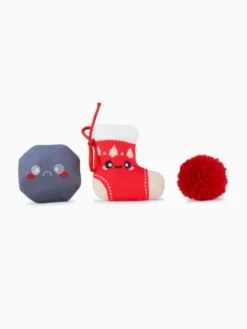 Lot de 3 jouets pour chat - Chaussette de Noël - HugSmart