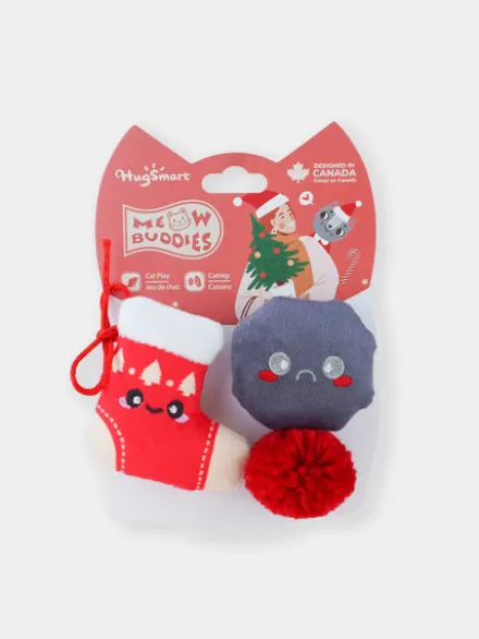 Lot de 3 jouets pour chat - Chaussette de Noël - HugSmart