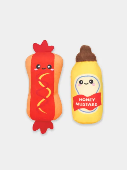 Lot de 2 jouets pour chat - Hot dog et Moutarde 🌭 - HugSmart