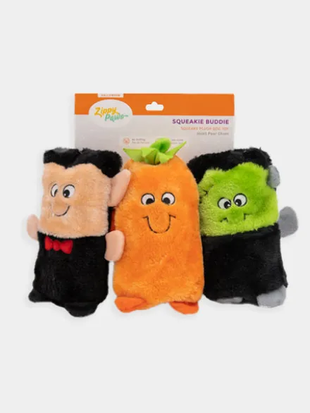 Lot de 3 Mini Peluches Halloween pour chien - Colossal Buddies - Zippy Paws