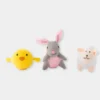 Lot de 3 Mini Peluches pour chien - Pâques - Zippy Paws