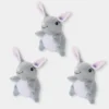 Lot de 3 Mini Peluches pour chien - Lapin - Zippy Paws