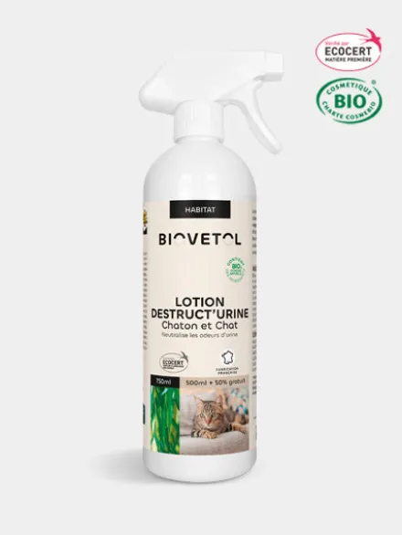 Lotion Destruct’Urine Chat Bio (500ml + 50% offerts) - Biovetol