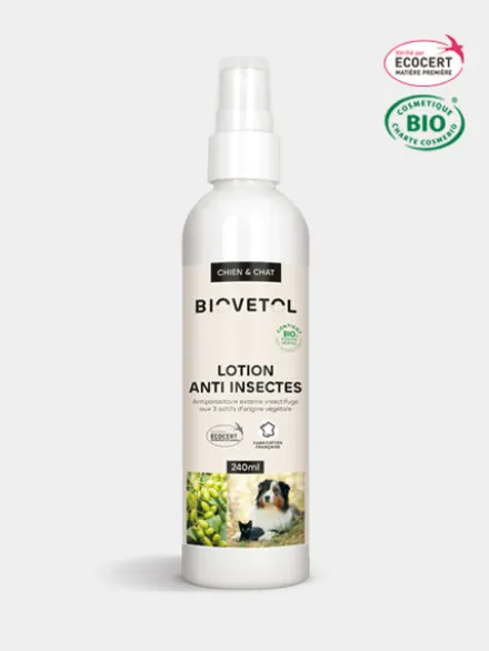 Lotion sans rinçage Anti-insectes Bio pour chien et chat - Biovetol