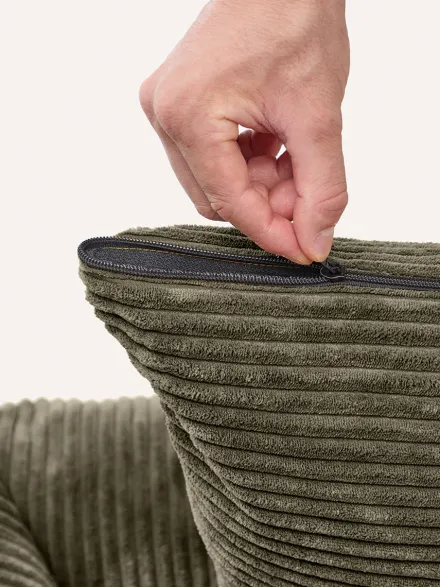 Panier pour chien Snozy - Velours côtelé vert - Cafide