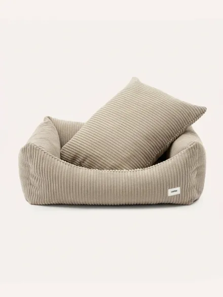 Panier pour chien Snozy - Velours côtelé beige - Cafide