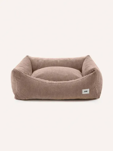 Panier pour chien Snozy - Velours côtelé mocca - Cafide