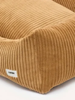 Panier pour chien Snozy - Velours côtelé moutarde - Cafide