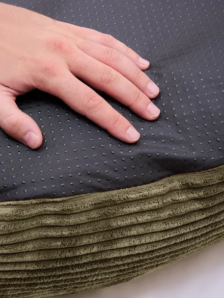 Panier rond pour chien Nuba - Velours côtelé vert - Cafide
