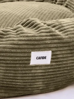 Panier rond pour chien Nuba - Velours côtelé vert - Cafide
