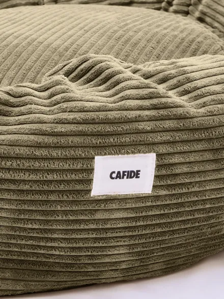 Panier rond pour chien Nuba - Velours côtelé vert - Cafide