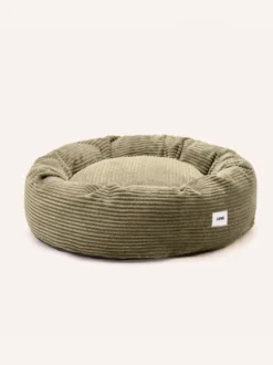 Panier rond pour chien Nuba - Velours côtelé vert - Cafide