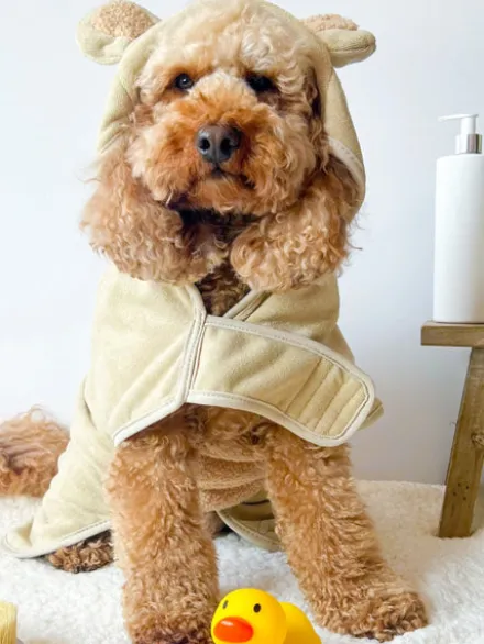 Peignoir de séchage pour chien - Teddybear 🐻 - Cocopup London