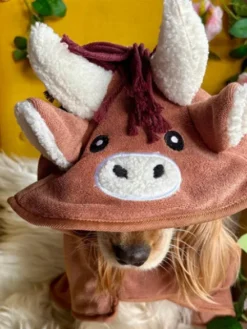 Peignoir de séchage pour chien - Vache des Highland 🐮 - Cocopup London