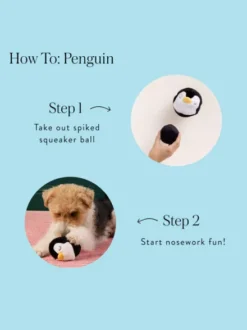 Peluche de Noël pour chien - Pingouin 🐧 - The Foggy Dog