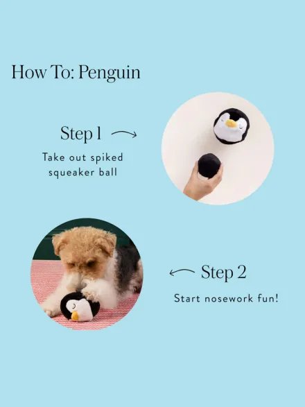 Peluche de Noël pour chien - Pingouin 🐧 - The Foggy Dog