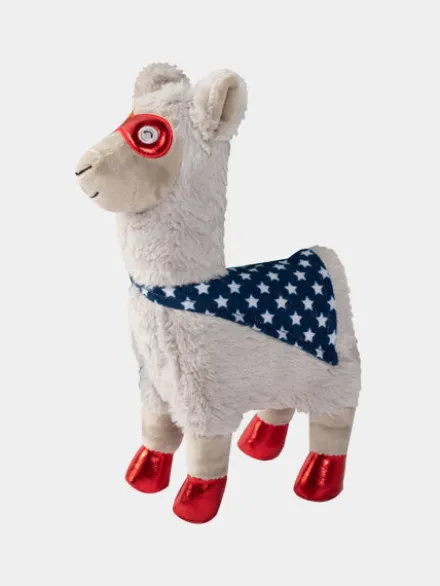 Peluche originale pour chien - Lama Super-héro 🦙🦸🏽♂️ - Fringe PetShop