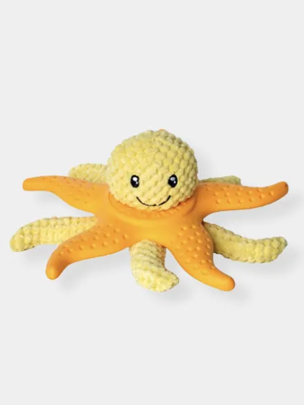 Peluche Pieuvre 2-en-1 pour chien - Orange - Kiwi Walker