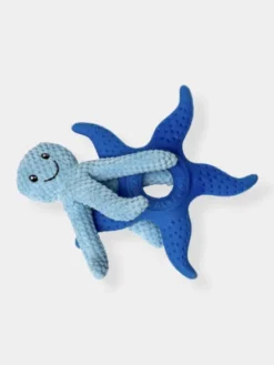 Peluche Pieuvre 2-en-1 pour chien - Bleu - Kiwi Walker