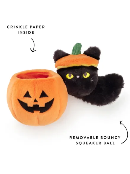 Peluche pour chien - Cat-O'Lantern 🎃🐈⬛ - The Foggy Dog