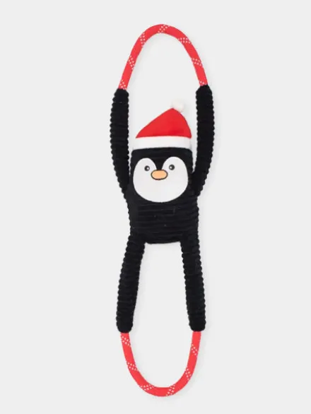 Peluche pour chien de Noël - Holiday RopeTugz Penguin 🐧 - Zippy Paws
