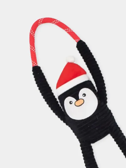 Peluche pour chien de Noël - Holiday RopeTugz Penguin 🐧 - Zippy Paws