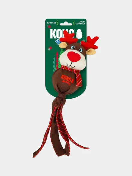 Peluche pour chien - Kong Holiday Wubba Reindeer 🦌