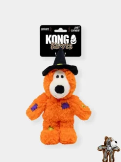 Peluche pour chien - Kong Knots Halloween Witch Bear 🧙‍♀️ (S/M) - Orange