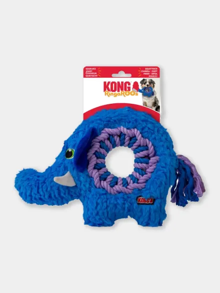 Peluche pour chien KONG - Kong Ringaroos - Eléphant 🐘